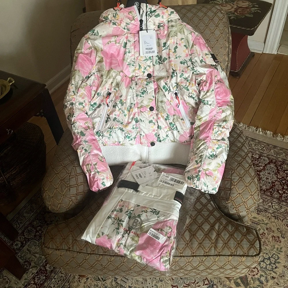 Loveshackfancy x Bogner - first edition collab Magenta Floral Fields Ski Set - Picture 2 of 4